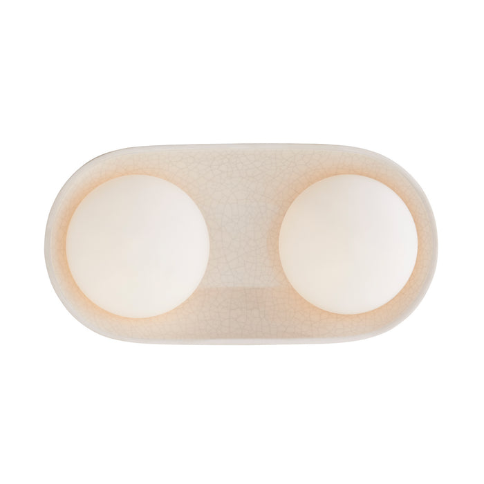 Arteriors DA49006 Two Light Wall Sconce, Ivory Stained Crackle