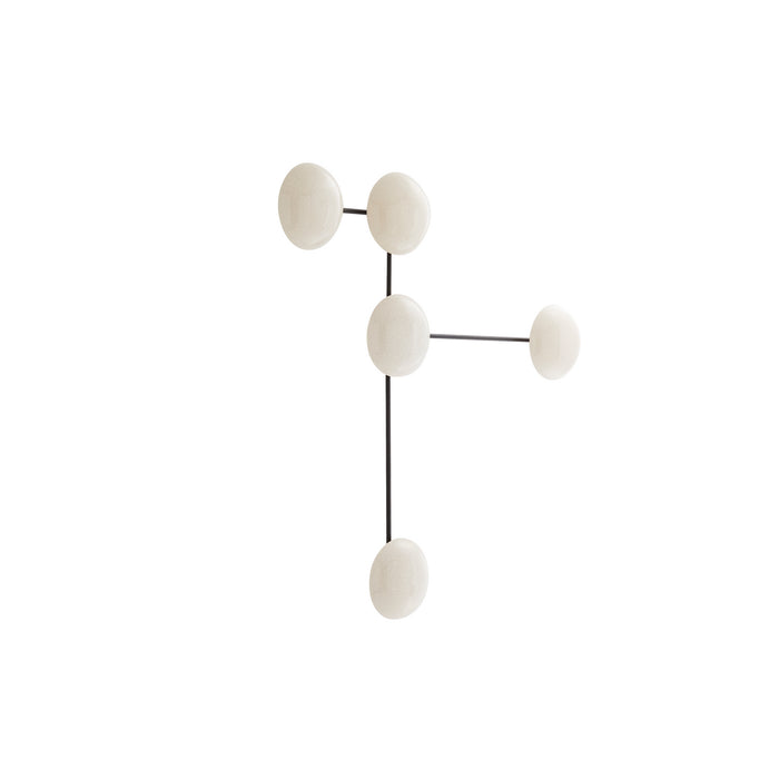 Arteriors DA49007 Five Light Wall Sconce, Ivory Stained Crackle