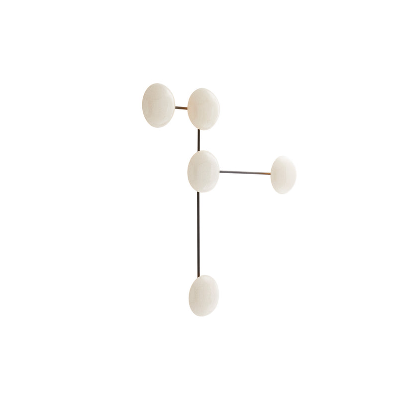 Arteriors DA49007 Five Light Wall Sconce, Ivory Stained Crackle