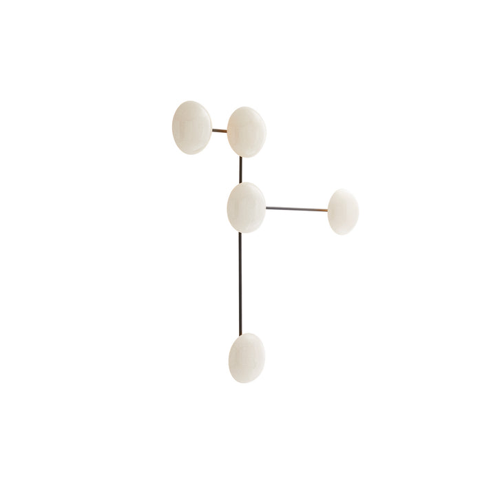 Arteriors DA49007 Five Light Wall Sconce, Ivory Stained Crackle