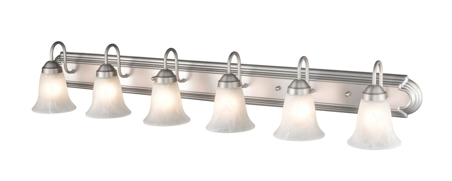 Millennium 4286-SN Six Light Vanity, Satin Nickel