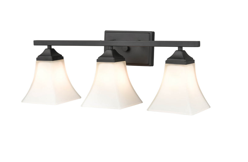 Millennium 4503-MB Three Light Vanity, Matte Black