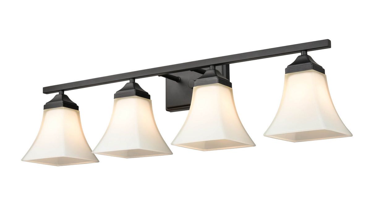 Millennium 4504-MB Four Light Vanity, Matte Black