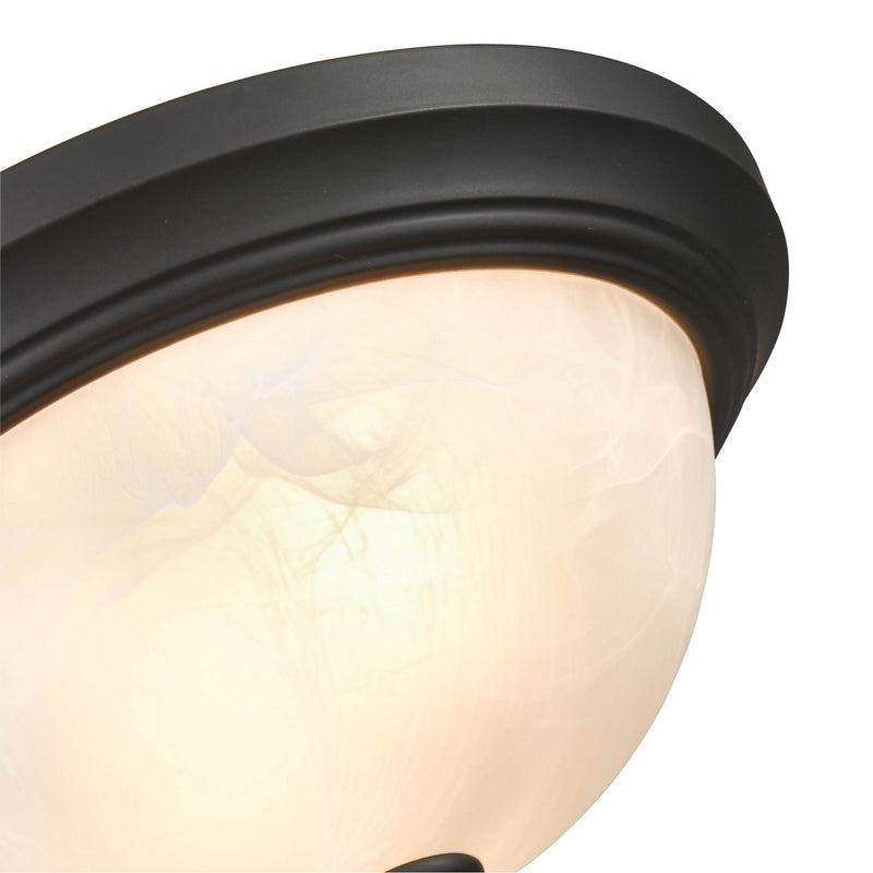 Millennium 4601-MB Two Light Flushmount, Matte Black