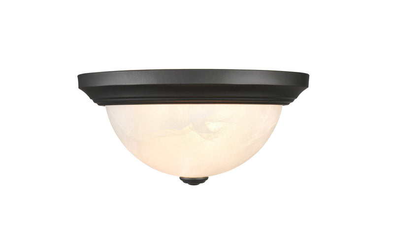 Millennium 4601-MB Two Light Flushmount, Matte Black