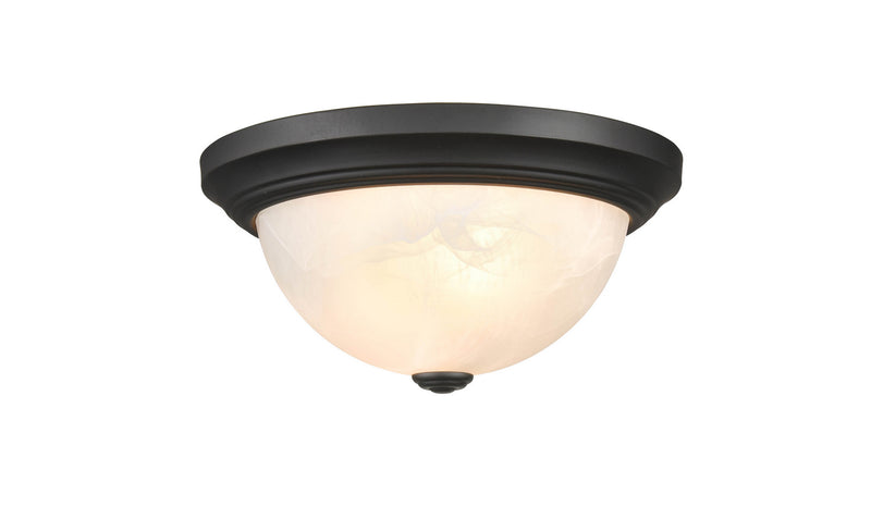 Millennium 4601-MB Two Light Flushmount, Matte Black