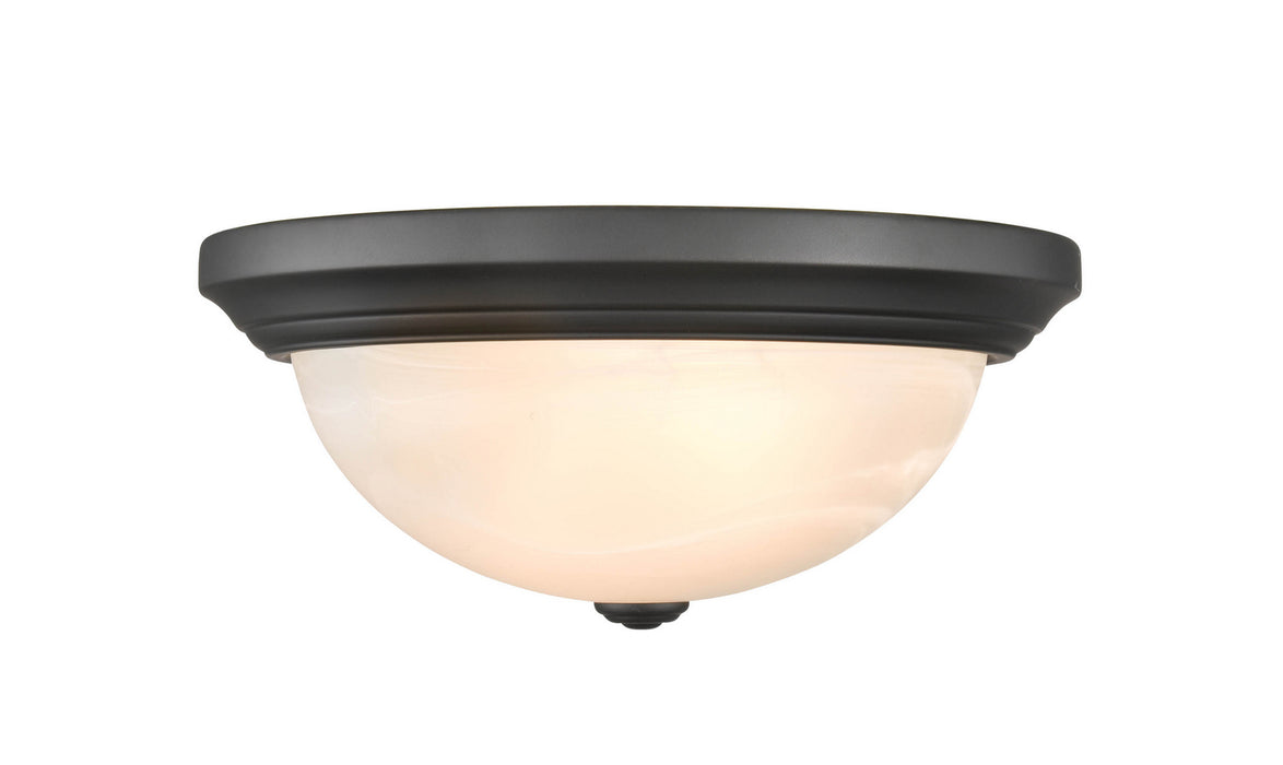 Millennium 4603-MB Two Light Flushmount, Matte Black