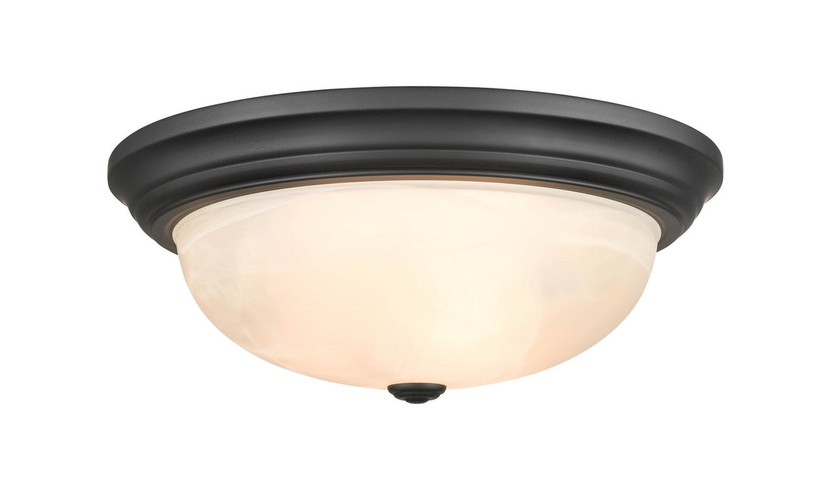 Millennium 4605-MB Three Light Flushmount, Matte Black