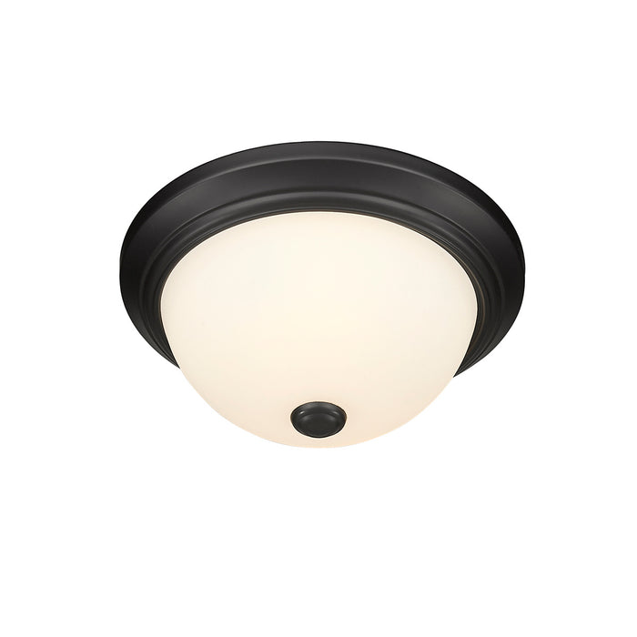 Millennium 4901-MB Two Light Flushmount, Matte Black