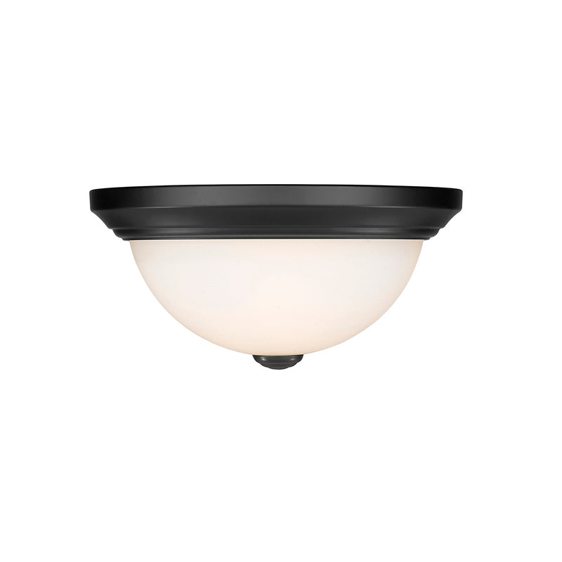 Millennium 4901-MB Two Light Flushmount, Matte Black