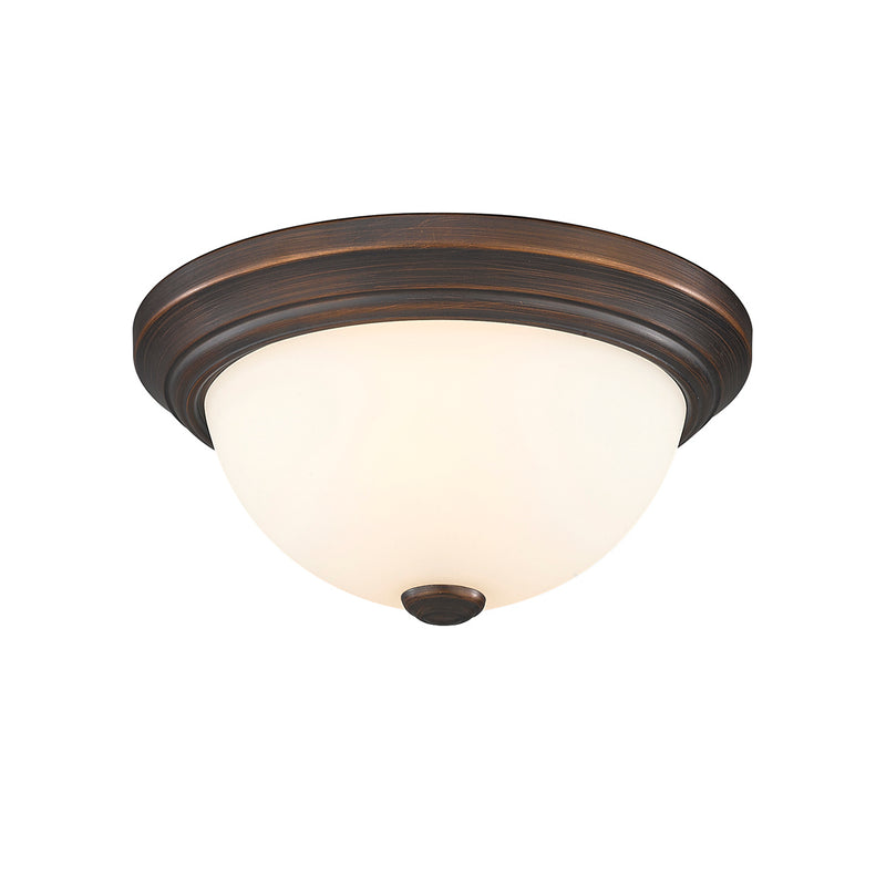 Millennium 4901-RBZ Two Light Flushmount, Rubbed Bronze
