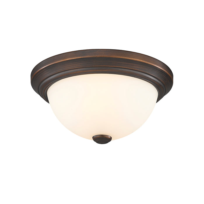 Millennium 4901-RBZ Two Light Flushmount, Rubbed Bronze