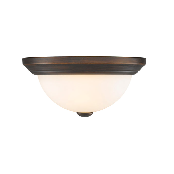 Millennium 4901-RBZ Two Light Flushmount, Rubbed Bronze