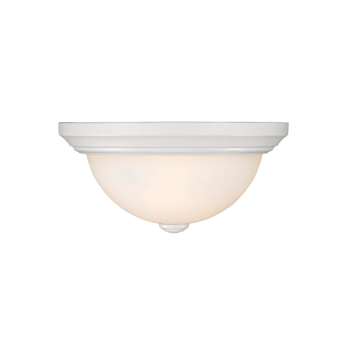 Millennium 4901-WH Two Light Flushmount, White