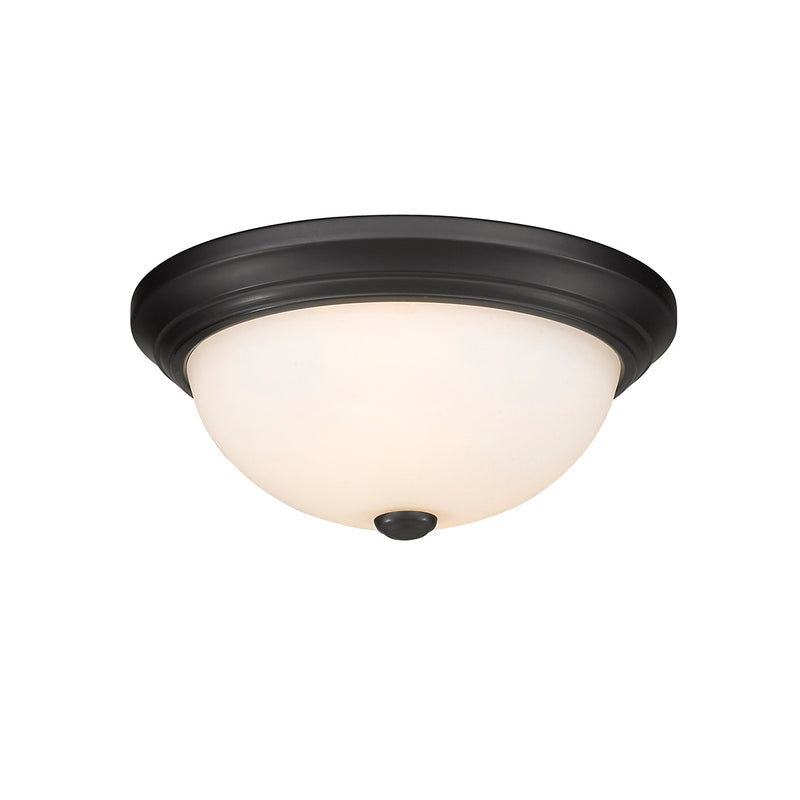 Millennium 4903-MB Two Light Flushmount, Matte Black