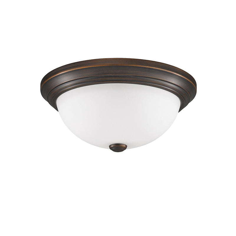 Millennium 4903-RBZ Two Light Flushmount, Rubbed Bronze
