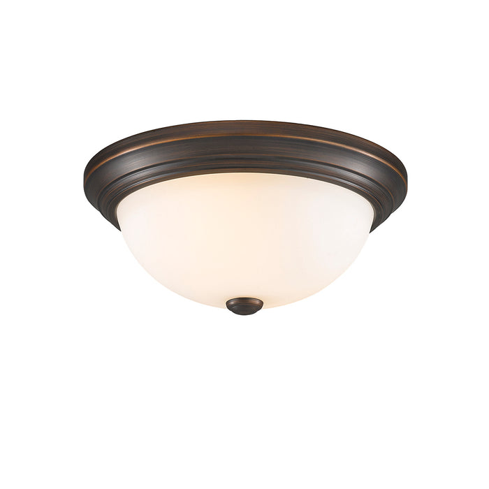 Millennium 4903-RBZ Two Light Flushmount, Rubbed Bronze