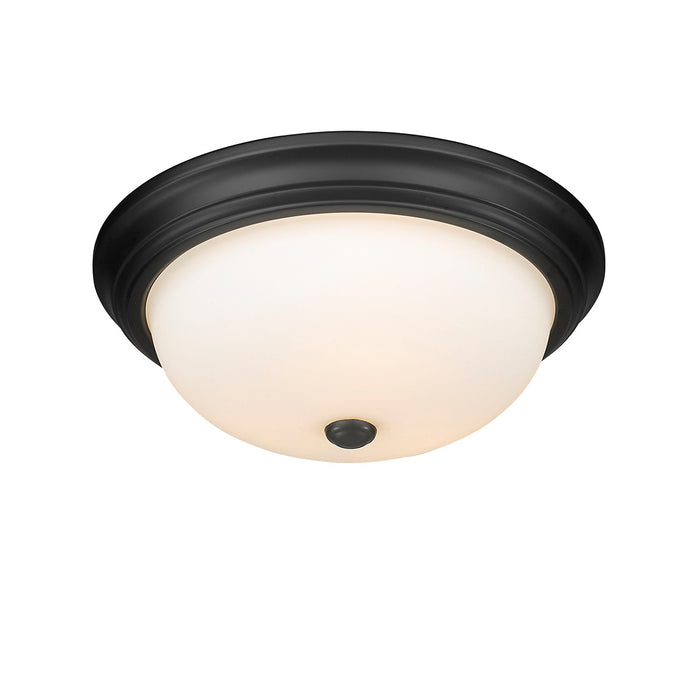 Millennium 4905-MB Three Light Flushmount, Matte Black