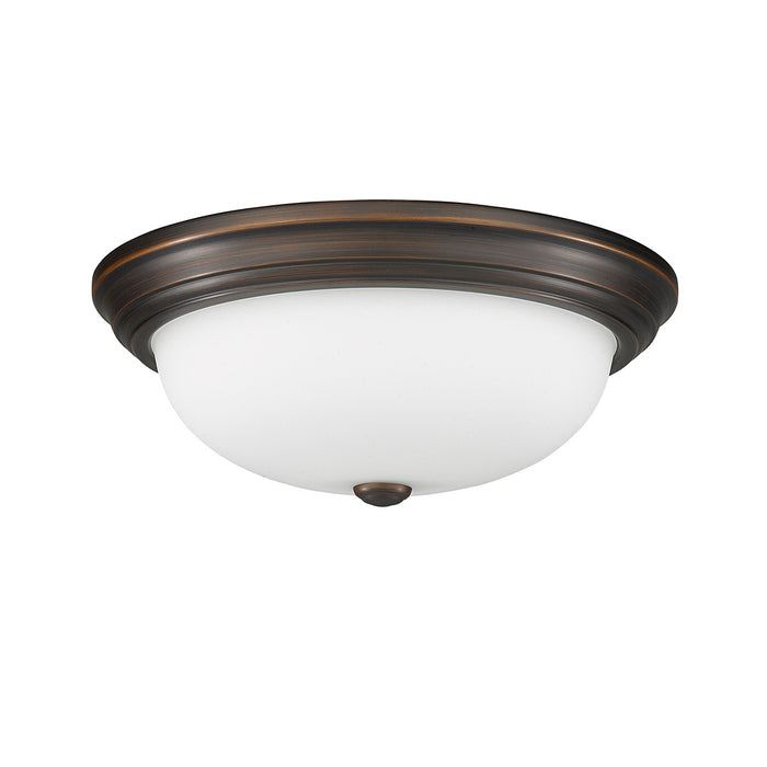 Millennium 4905-RBZ Three Light Flushmount, Rubbed Bronze