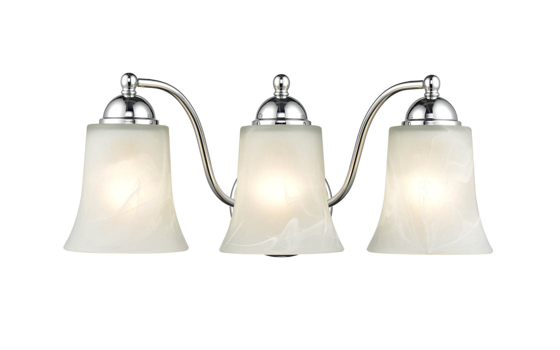 Millennium 9333-CH Three Light Vanity, Chrome