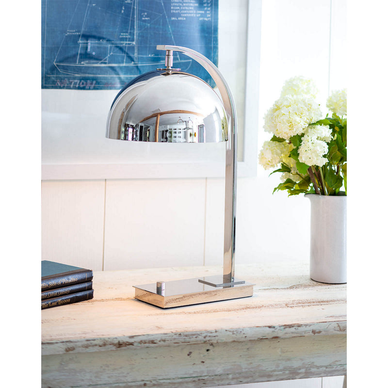 Regina Andrew 13-1451PN One Light Desk Lamp, Polished Nickel