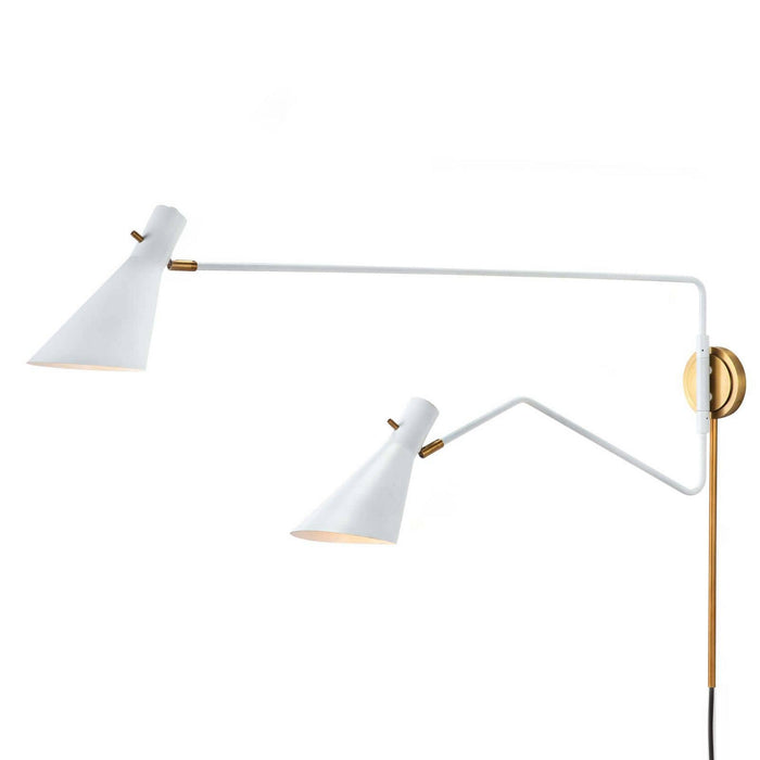 Regina Andrew 15-1135WTNB Two Light Wall Sconce, White