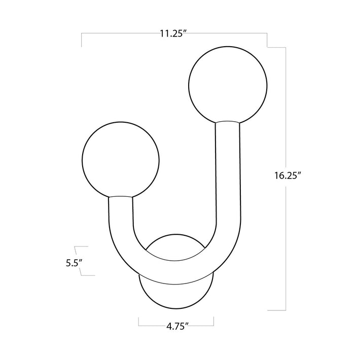 Regina Andrew 15-1144L-PN LED Wall Sconce, Polished Nickel