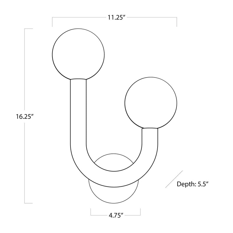 Regina Andrew 15-1144R-NB LED Wall Sconce, Natural Brass