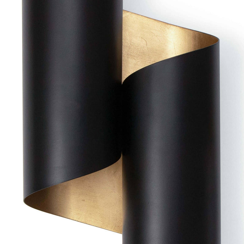 Regina Andrew 15-1157BLK Two Light Wall Sconce, Black