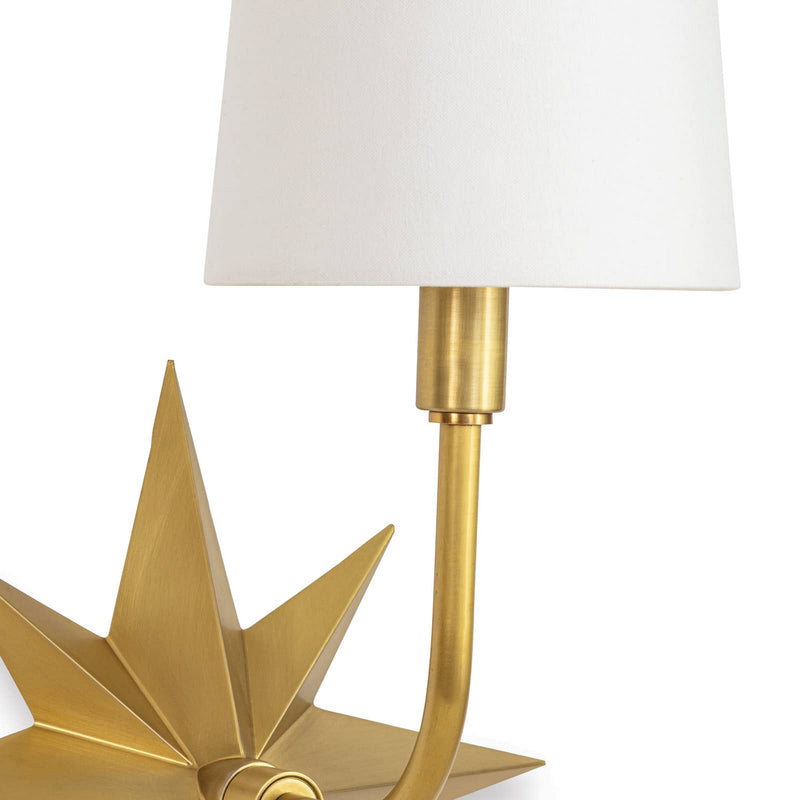 Regina Andrew 15-1158NB One Light Wall Sconce, Natural Brass