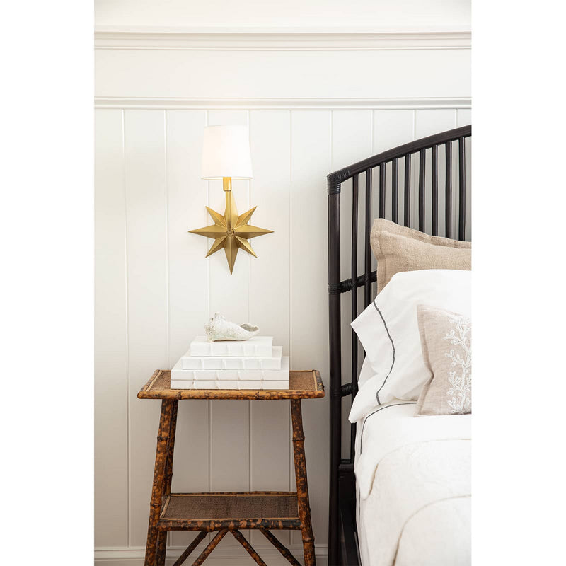 Regina Andrew 15-1158NB One Light Wall Sconce, Natural Brass