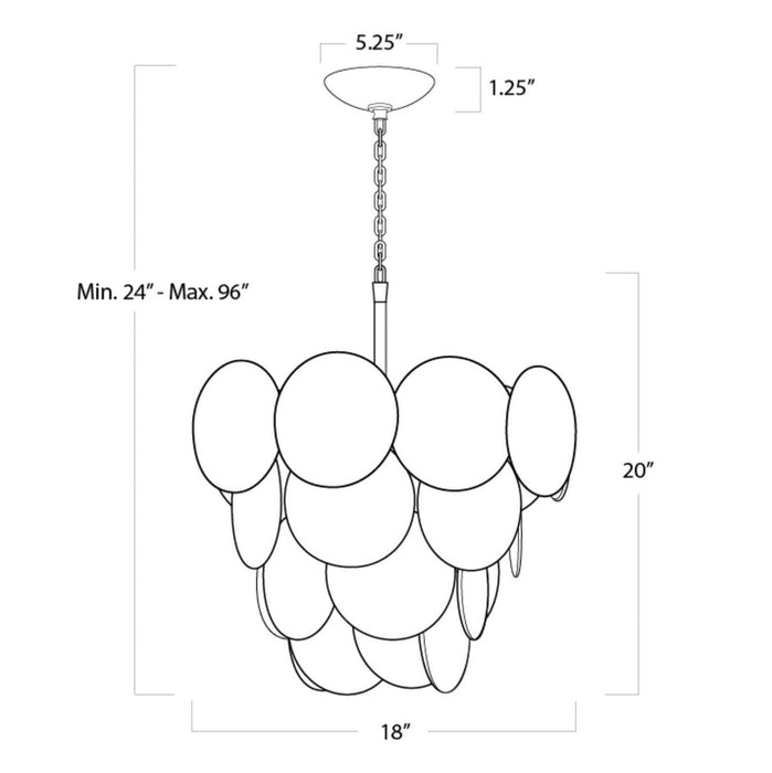 Regina Andrew 16-1304BI Four Light Chandelier, White
