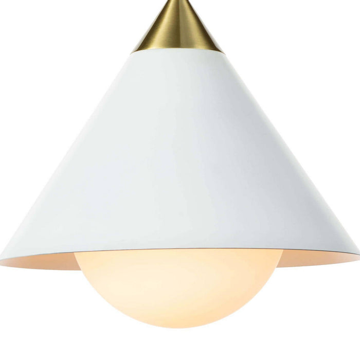 Regina Andrew 16-1306WTNB One Light Pendant, White