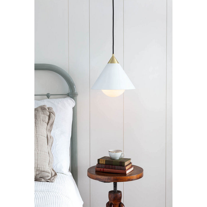 Regina Andrew 16-1306WTNB One Light Pendant, White