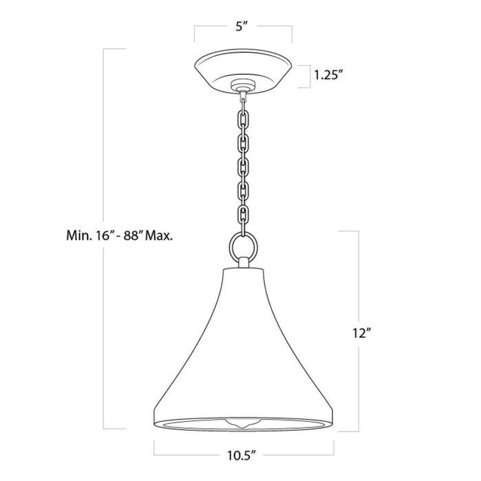 Regina Andrew 16-1322 One Light Pendant, White