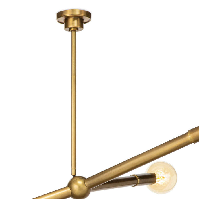Regina Andrew 16-1337NB Three Light Chandelier, Natural Brass