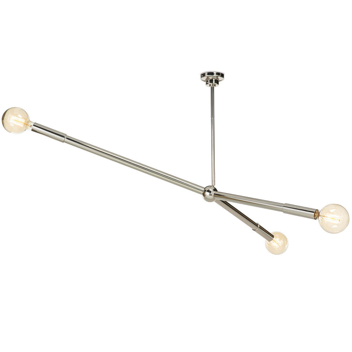 Regina Andrew 16-1337PN Three Light Chandelier, Polished Nickel