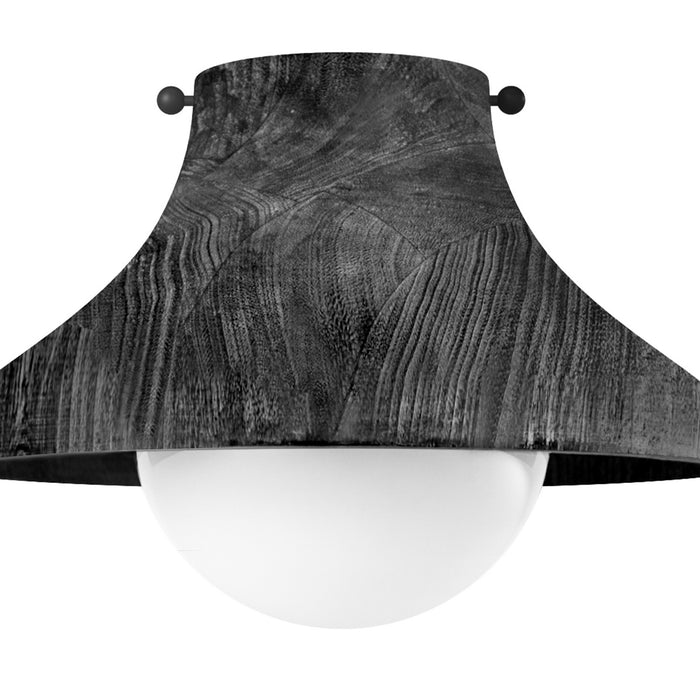 Regina Andrew 16-1347EB One Light Flush Mount, Ebony