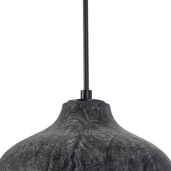 Regina Andrew 16-1349EB One Light Pendant, Ebony