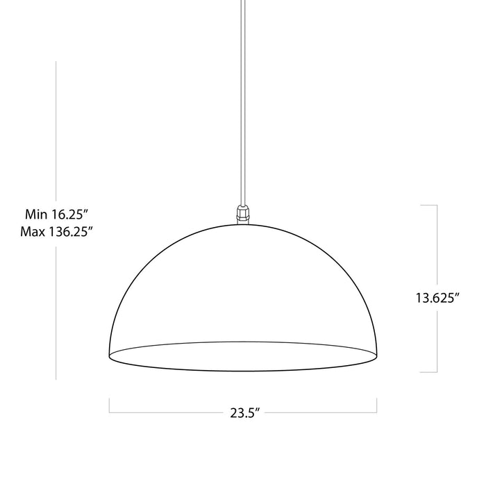 Regina Andrew 17-1004WT One Light Pendant, White