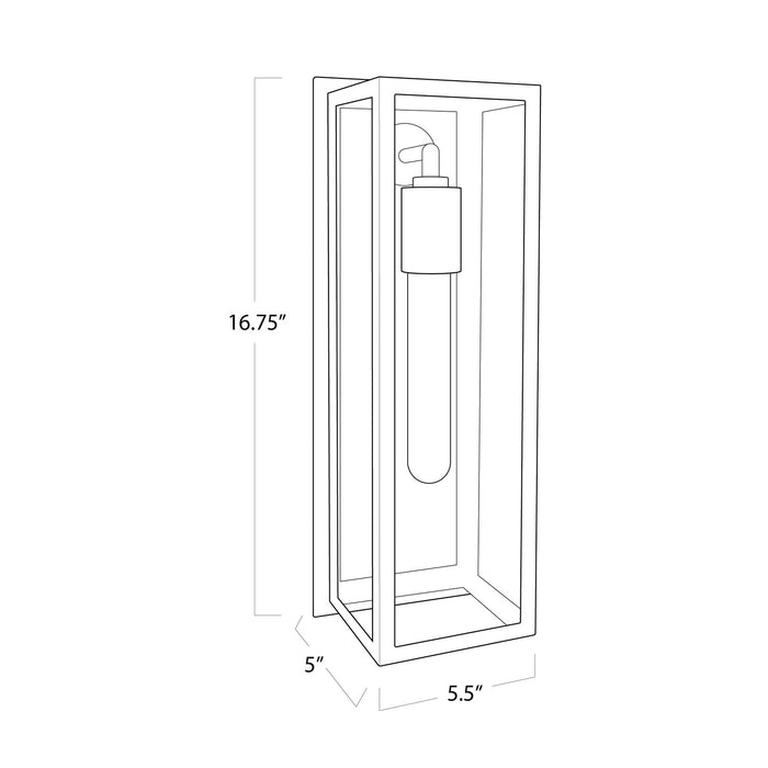 Regina Andrew 17-1012BLK One Light Wall Sconce, Black