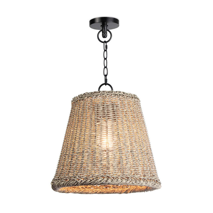 Regina Andrew 17-1013WT One Light Outdoor Pendant, Grey