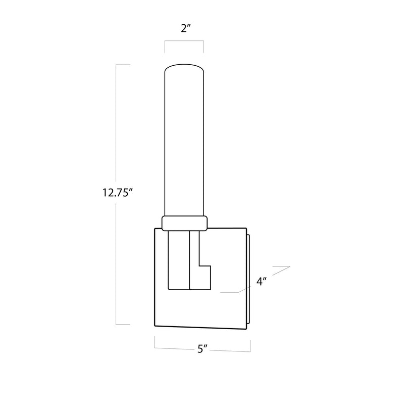 Regina Andrew 17-1022 One Light Outdoor Wall Sconce, Black