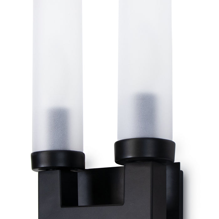 Regina Andrew 17-1023 Two Light Outdoor Wall Sconce, Black