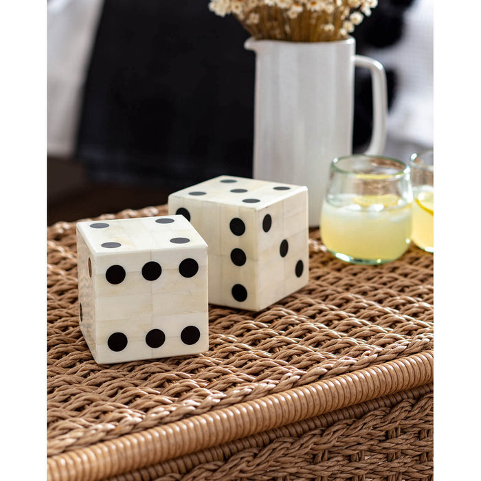 Regina Andrew 20-1413 Oversized Bone Gaming Dice Pair, Natural
