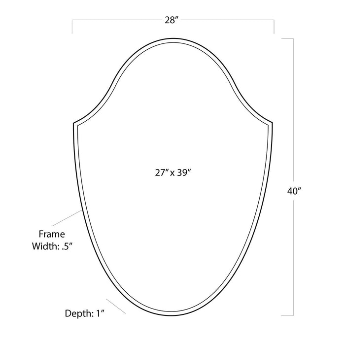Regina Andrew 21-1120NB Mirror, Natural Brass
