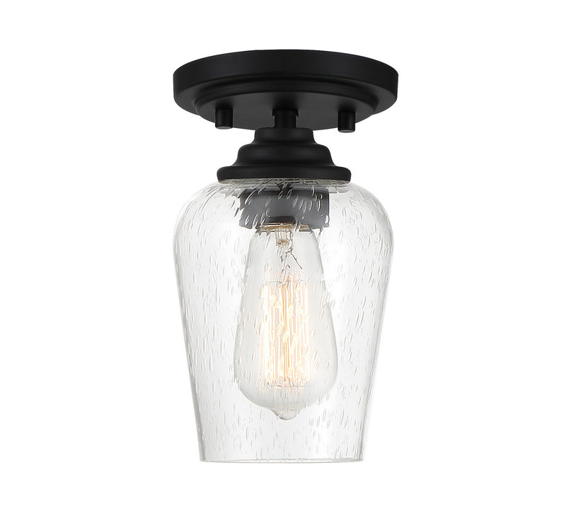 Minka-Lavery 4921-66A One Light Pendant / Semi Flush, Coal