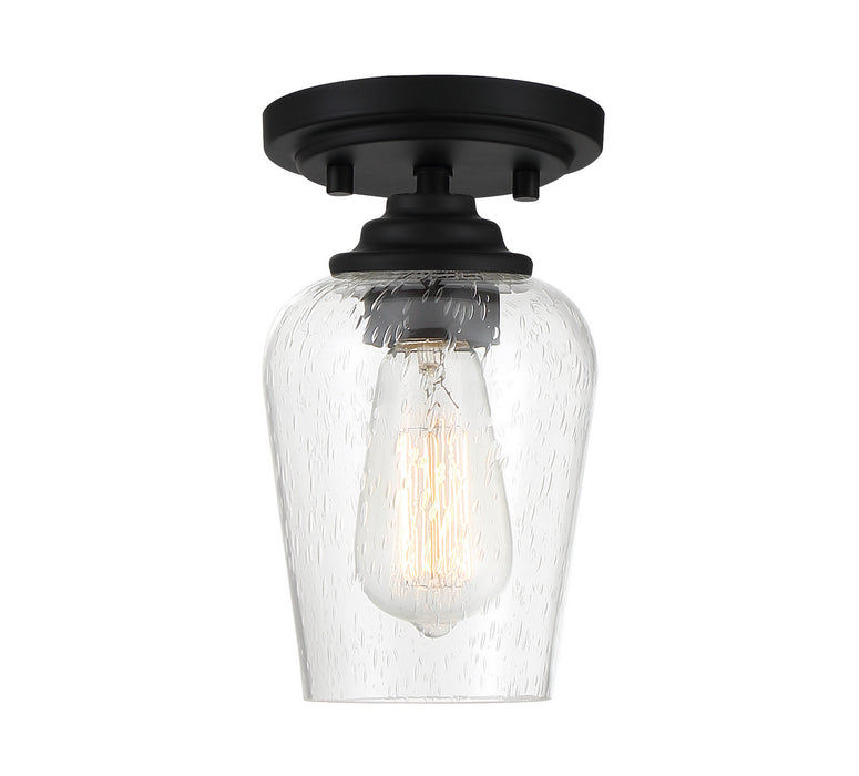 Minka-Lavery 4921-66A One Light Pendant / Semi Flush, Coal