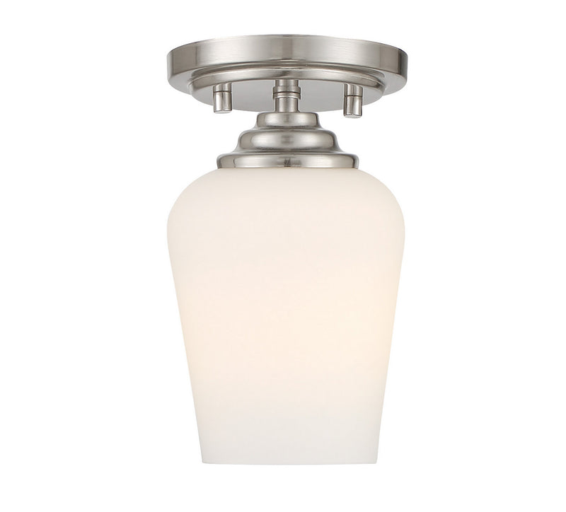 Minka-Lavery 4921-84 One Light Pendant / Semi Flush, Brushed Nickel