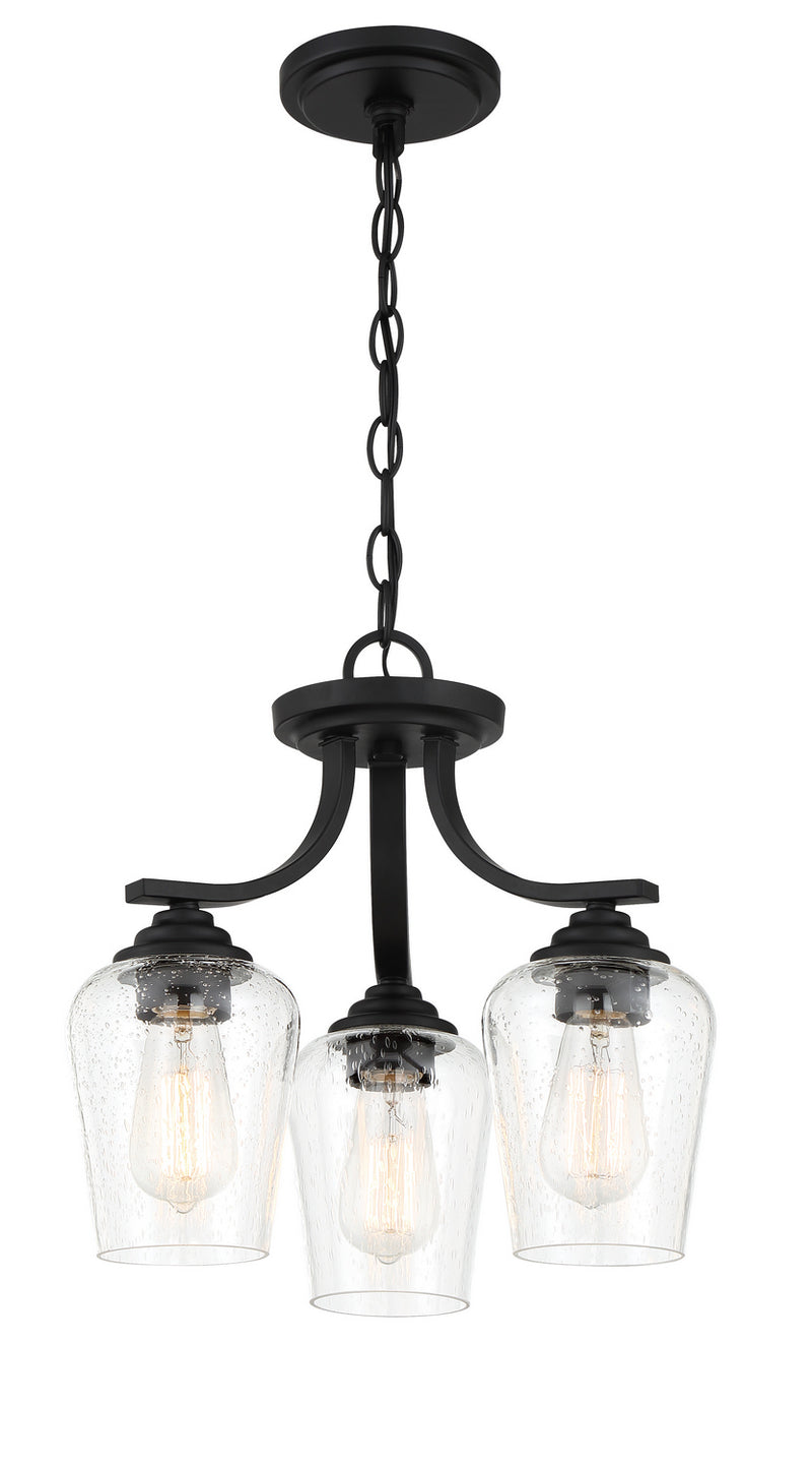 Minka-Lavery 4926-66A Three Light Semi Flush / Chandelier, Coal